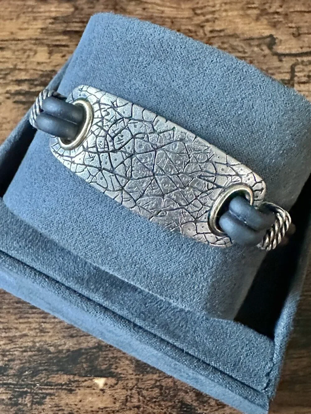 David Yurman Naturals Rhino Bracelet w/ Sterling Silver & 18K Yellow Gold - RARE